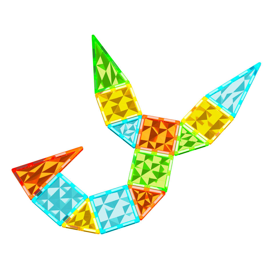 Geomag magnetische tegels edelstenen set 16-delig