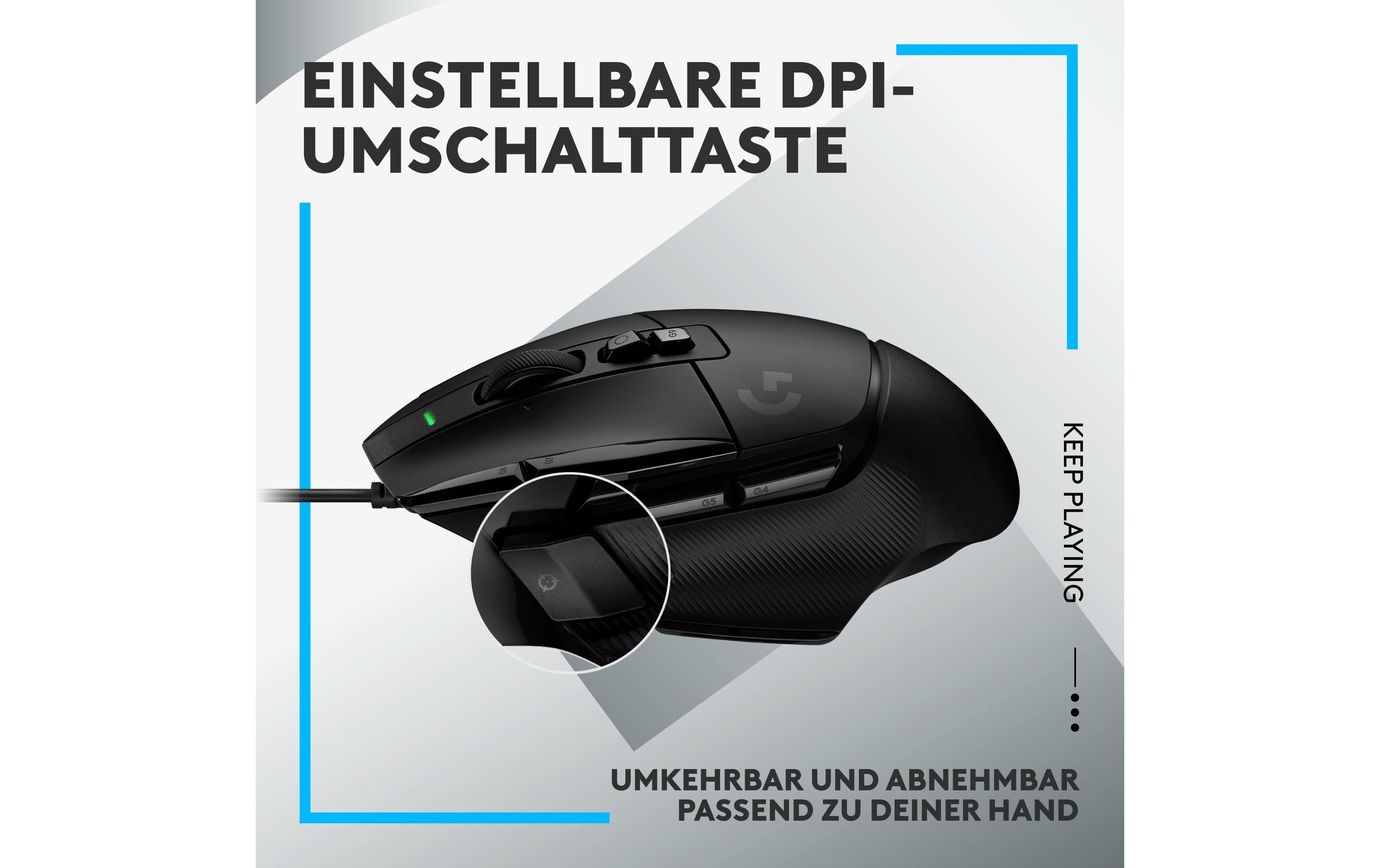 Gaming-Maus G502 X SchwarzHochpräzise Gaming-Maus mit optisch-mechanischen Lightforce Switches