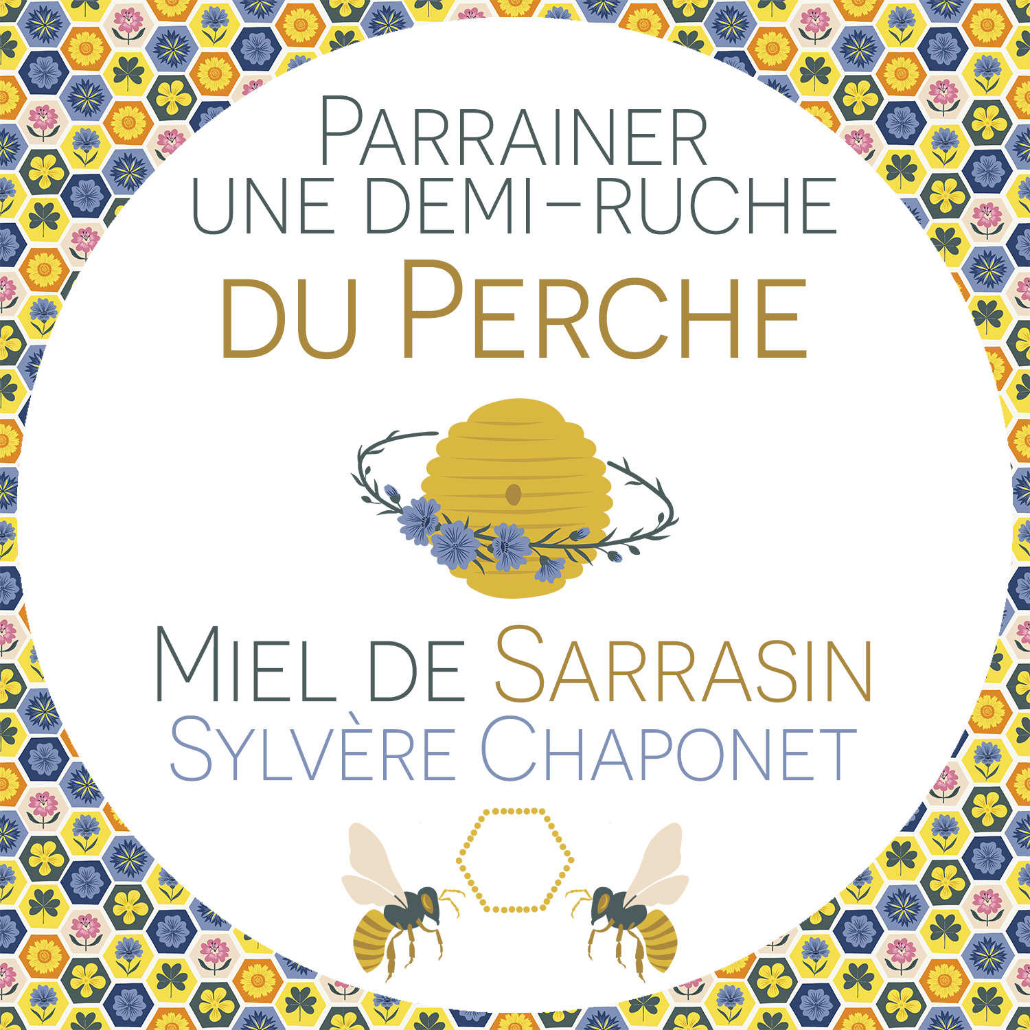 Parrainer une demi-ruche du Perche : Miel de Sarrasin - Récolte 2024