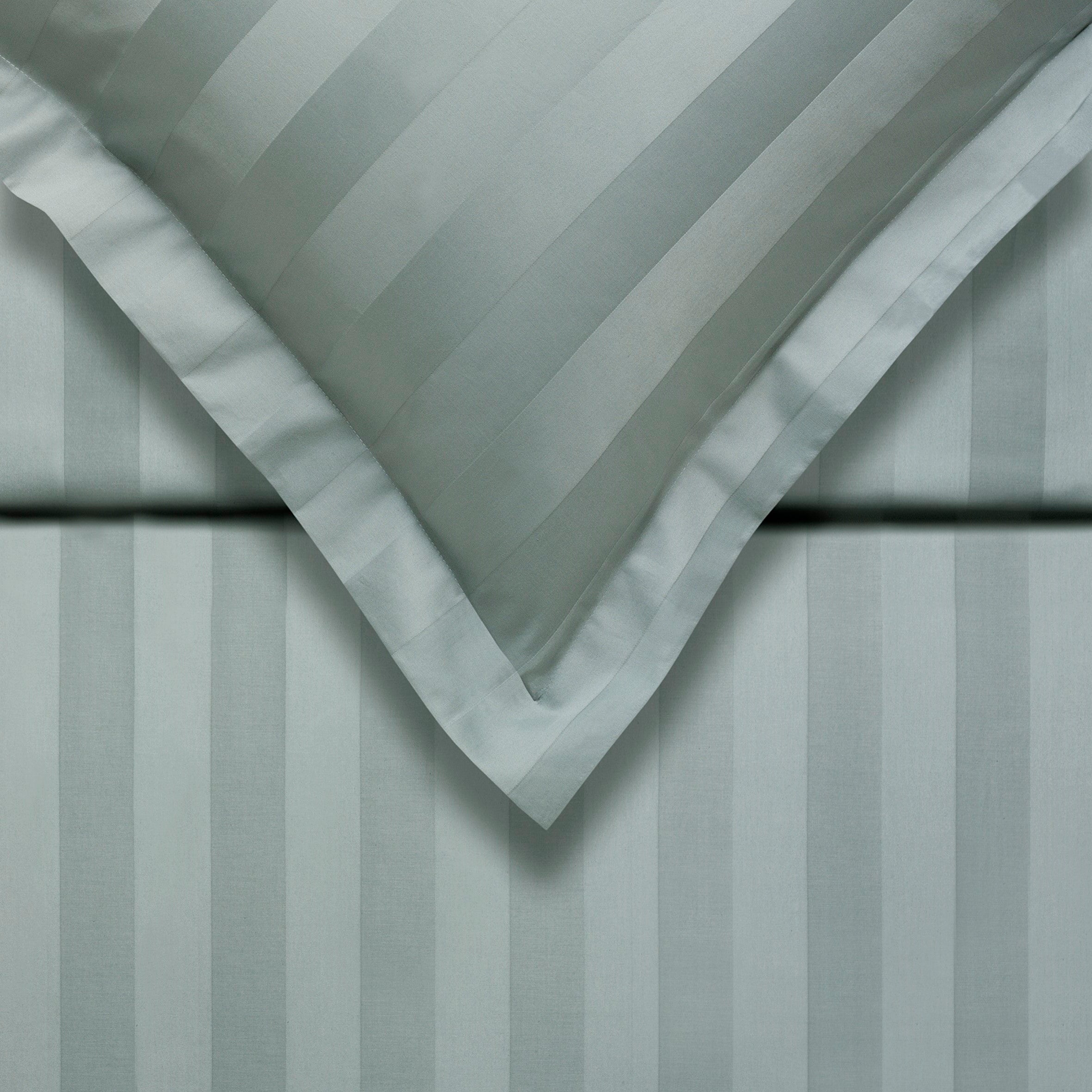 Vandyck Purity Stripe Dekbedovertrek 200 x 200/220 cm - Celadon Green