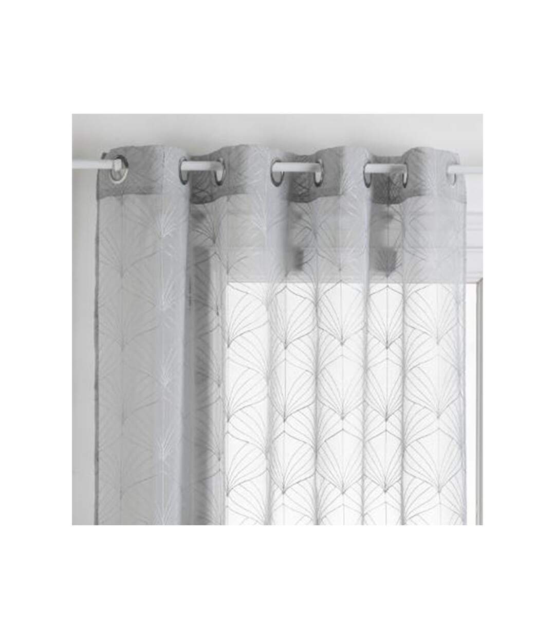 Rideau Voilage à Œillets Mia 140x240cm Gris