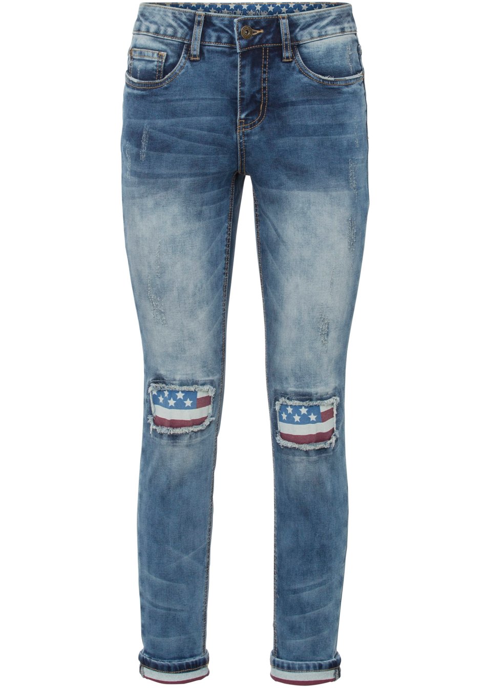 Jean Skinny avec détail drapeau