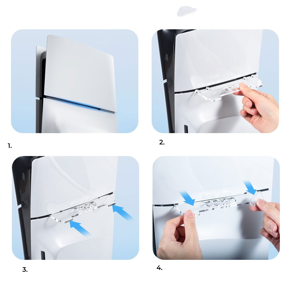 Sony PlayStation 5 PS5 Slim Halterung aus Acryl (Horizontal) - Transparent