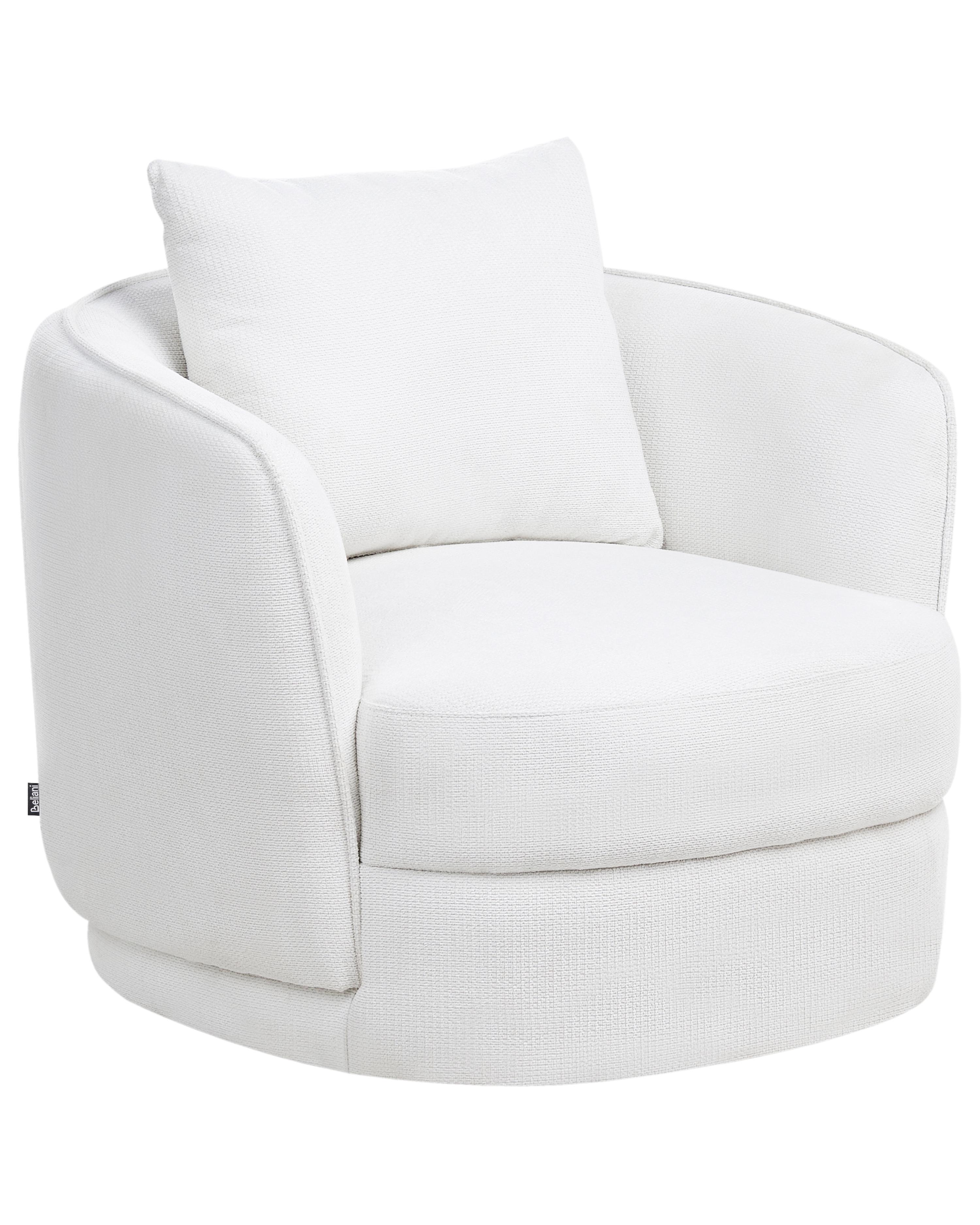 Draaifauteuil ANDALEN Stof Gebroken wit