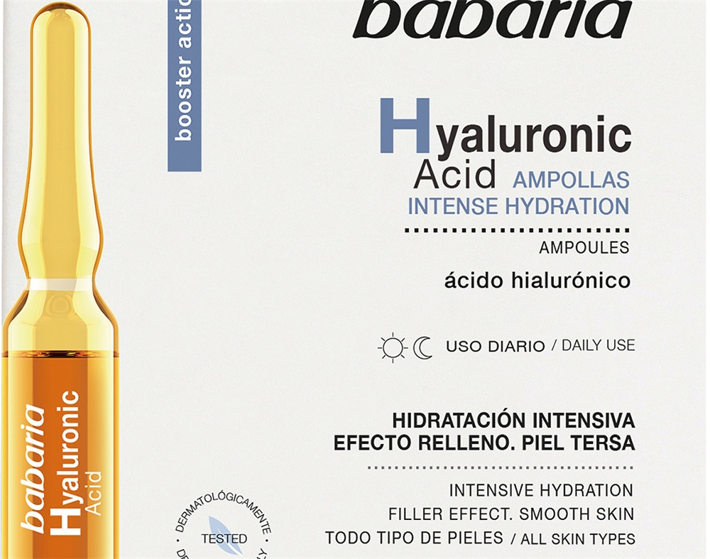 AMPOLAS FACIAIS ÁCIDO HIALURÓNICO BABARIA 10 ML