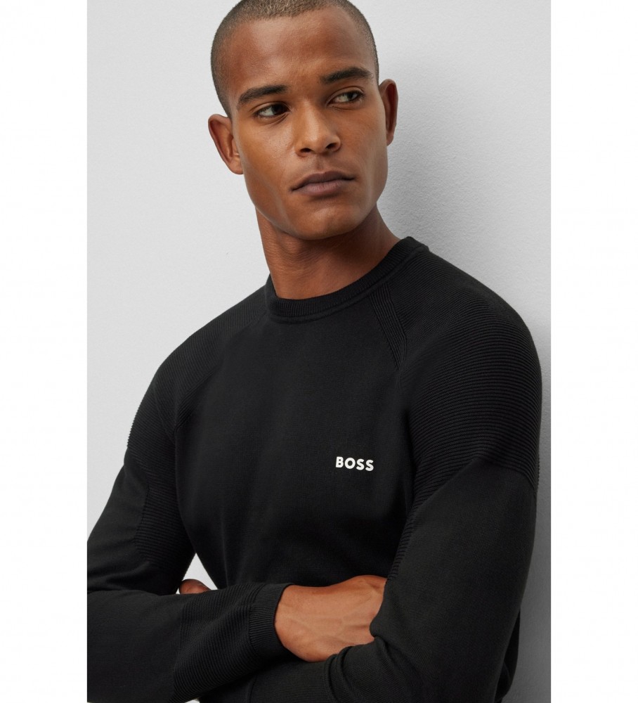 Camisa BOSS com Logo Regular Preta