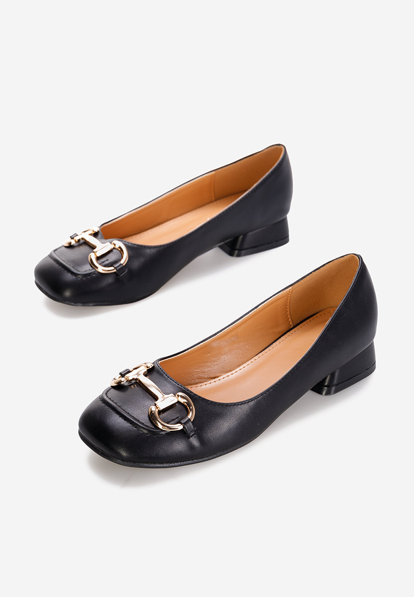 Chaussures à petit talon noirs Escana