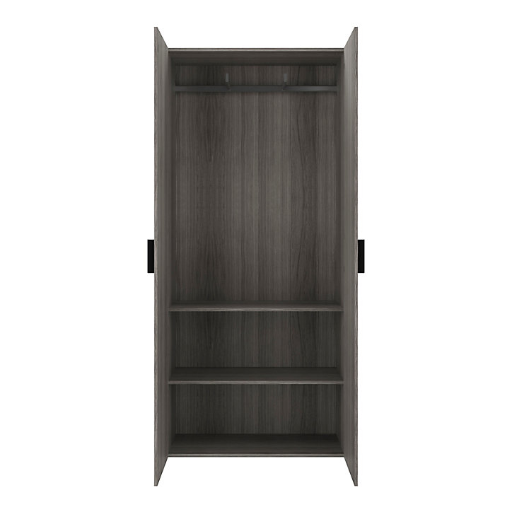 Armoire penderie portes battantes effet chêne grisé GoodHome Atomia H. 225 x L. 100 x P. 45 cm
