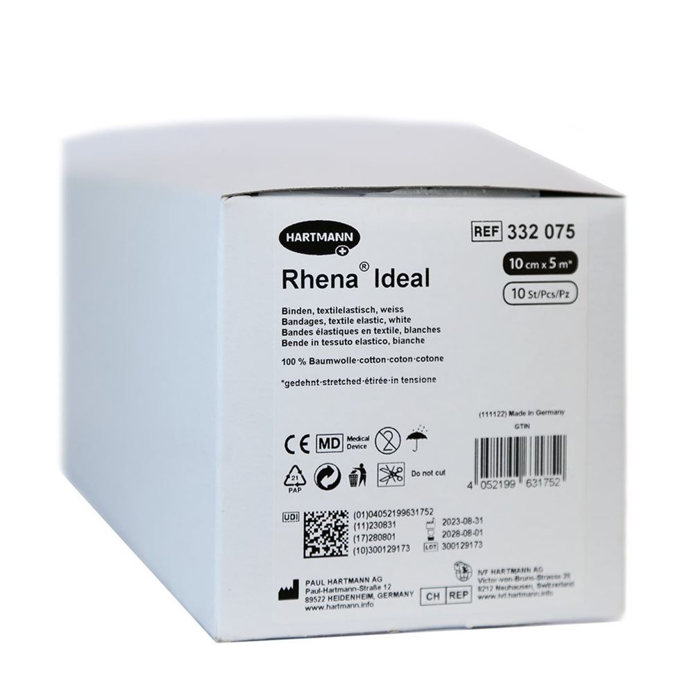 Rhena Ideal Elastische Binde<br>10 Stück, 10cmx5m, weiss