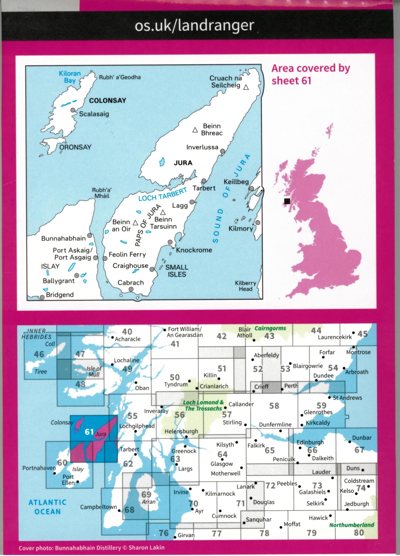 ORDNANCE SURVEY - 61 GB JURA COLONSAY 1 50 000