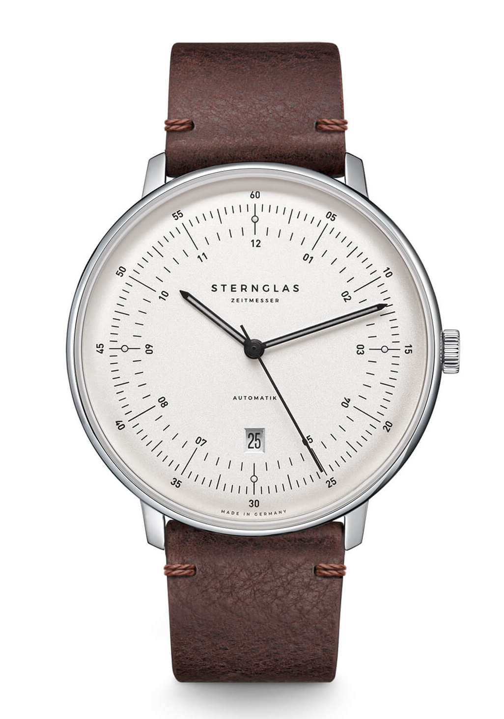 Sternglas Hamburg Automatik Vintage mokka Herrenuhr
