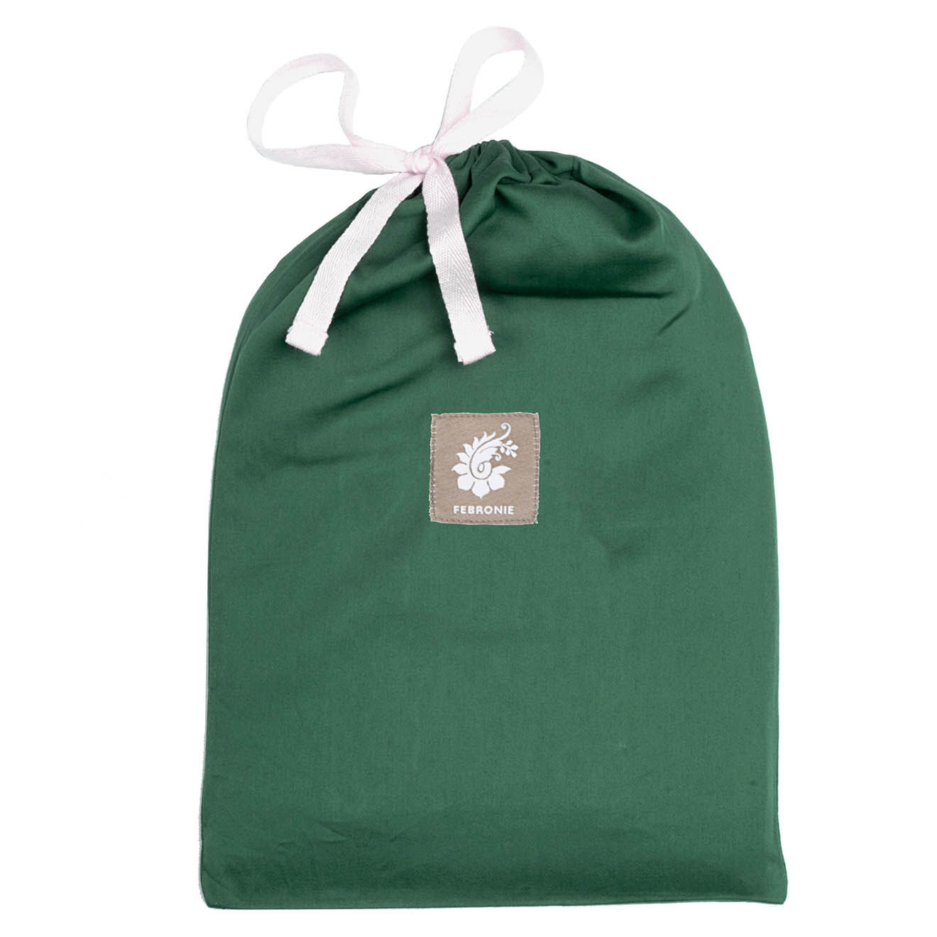 Febronie Drap housse 100% Satin de Coton Julia vert sauge