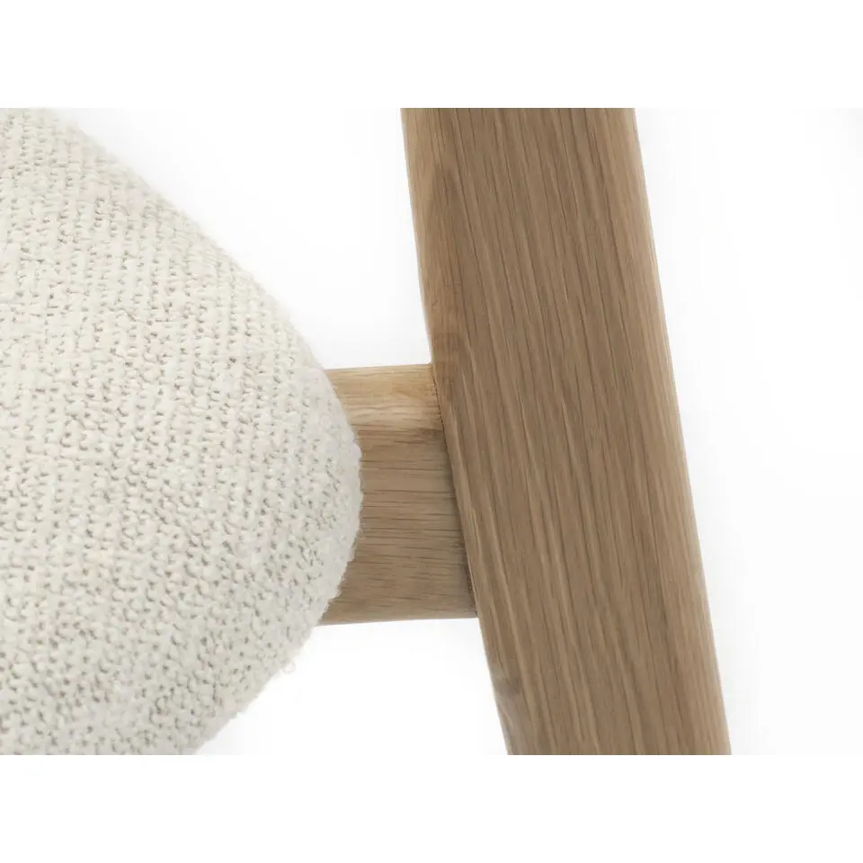 Nordic Home - Elim eetkamerstoel bouclé - naturel
