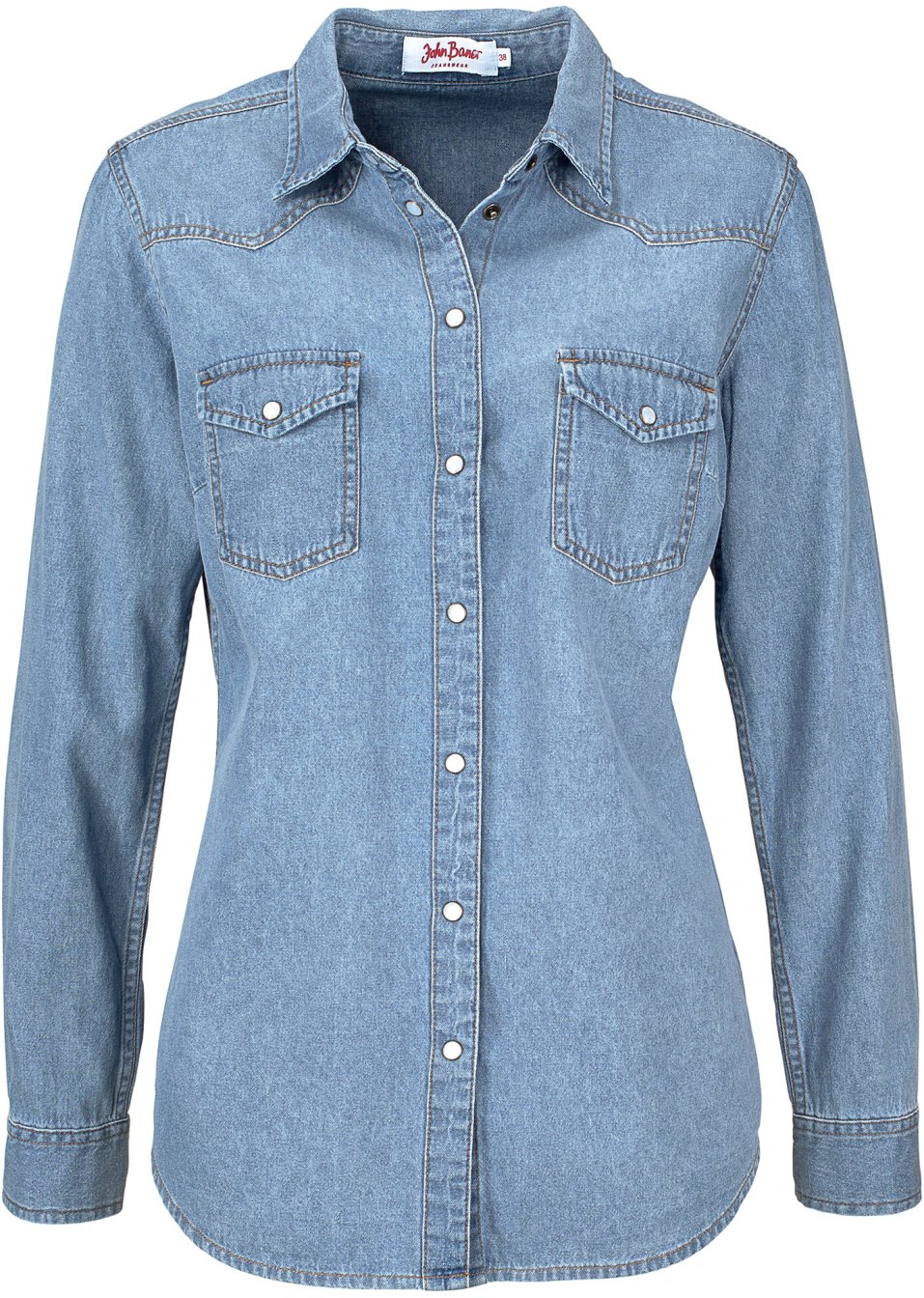 Chemise en jean manches longues