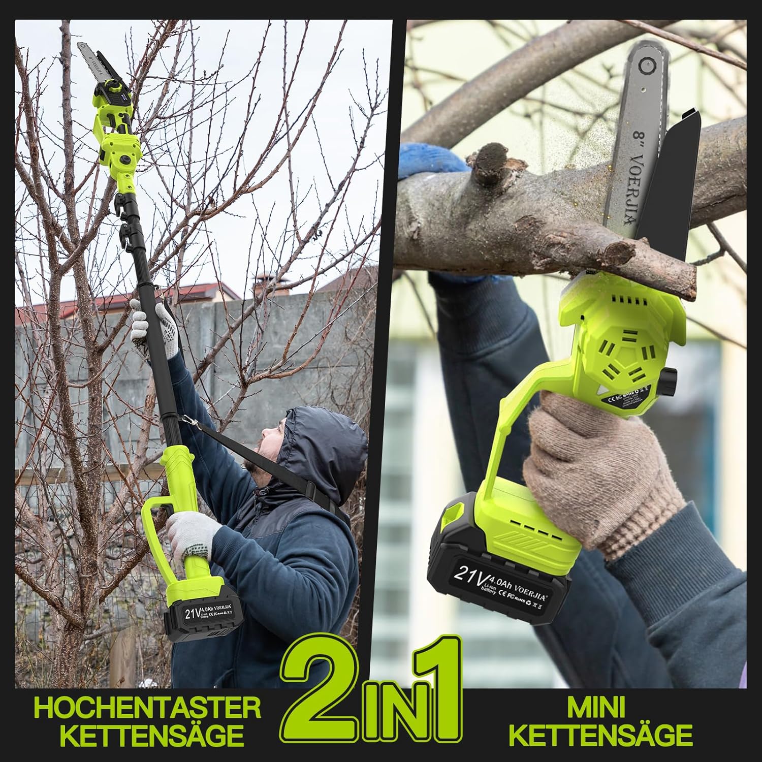 2-in-1 Hochentaster Kettensäge, 6