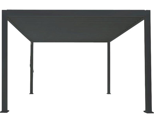 Pergola Mirador Deluxe, paaldikte 11 x 11 cm, 300 x 300 x 250 cm, zwart