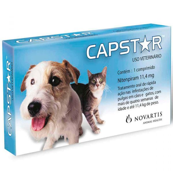 Novartis Antiparasitário Capstar Cão & Gato 11,4mg 1-11Kg 6 Comprimidos