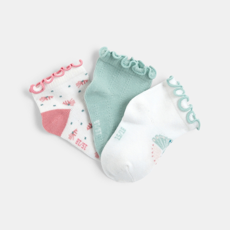 Chaussettes finitions fantaisie bébé fille