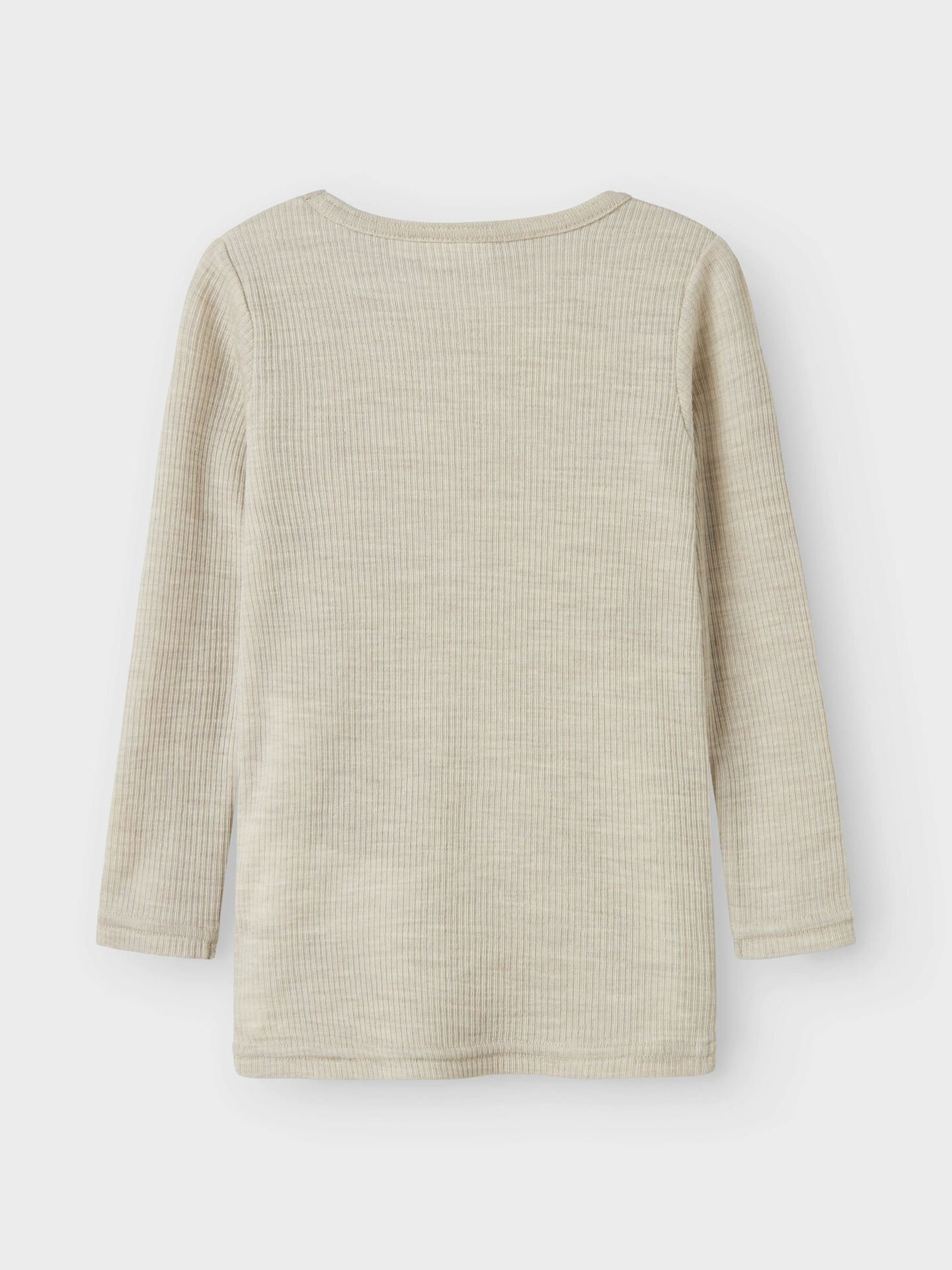 Wax Wool Rib Long Sleeve Top