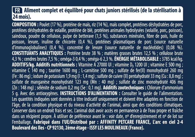 Affinity Advance Sterilized Junior 24 poulet