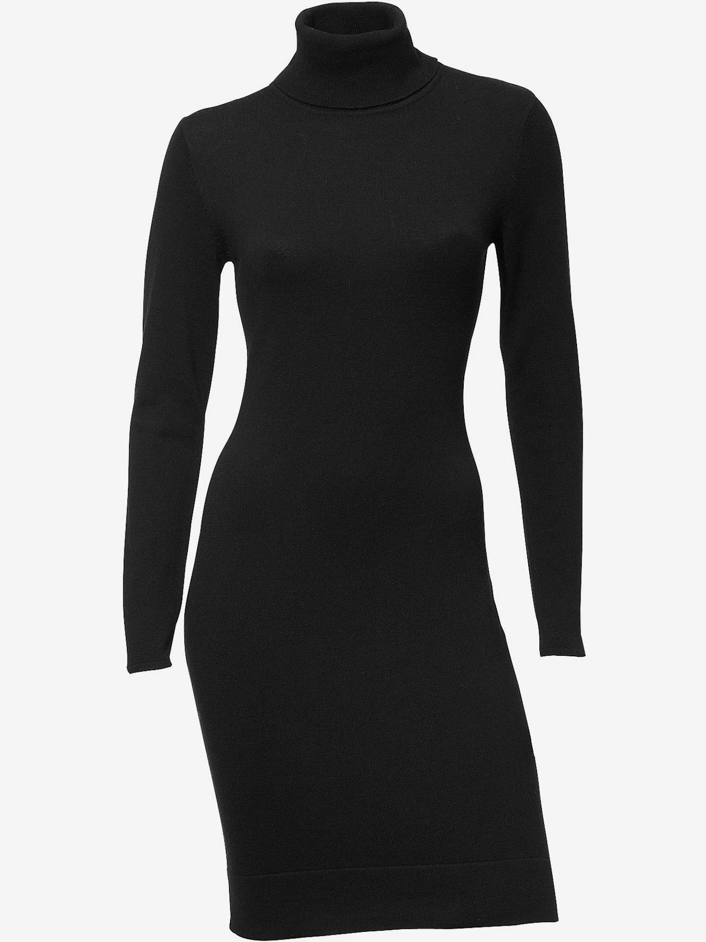 Robe en tricot à manches longues et col roulé
