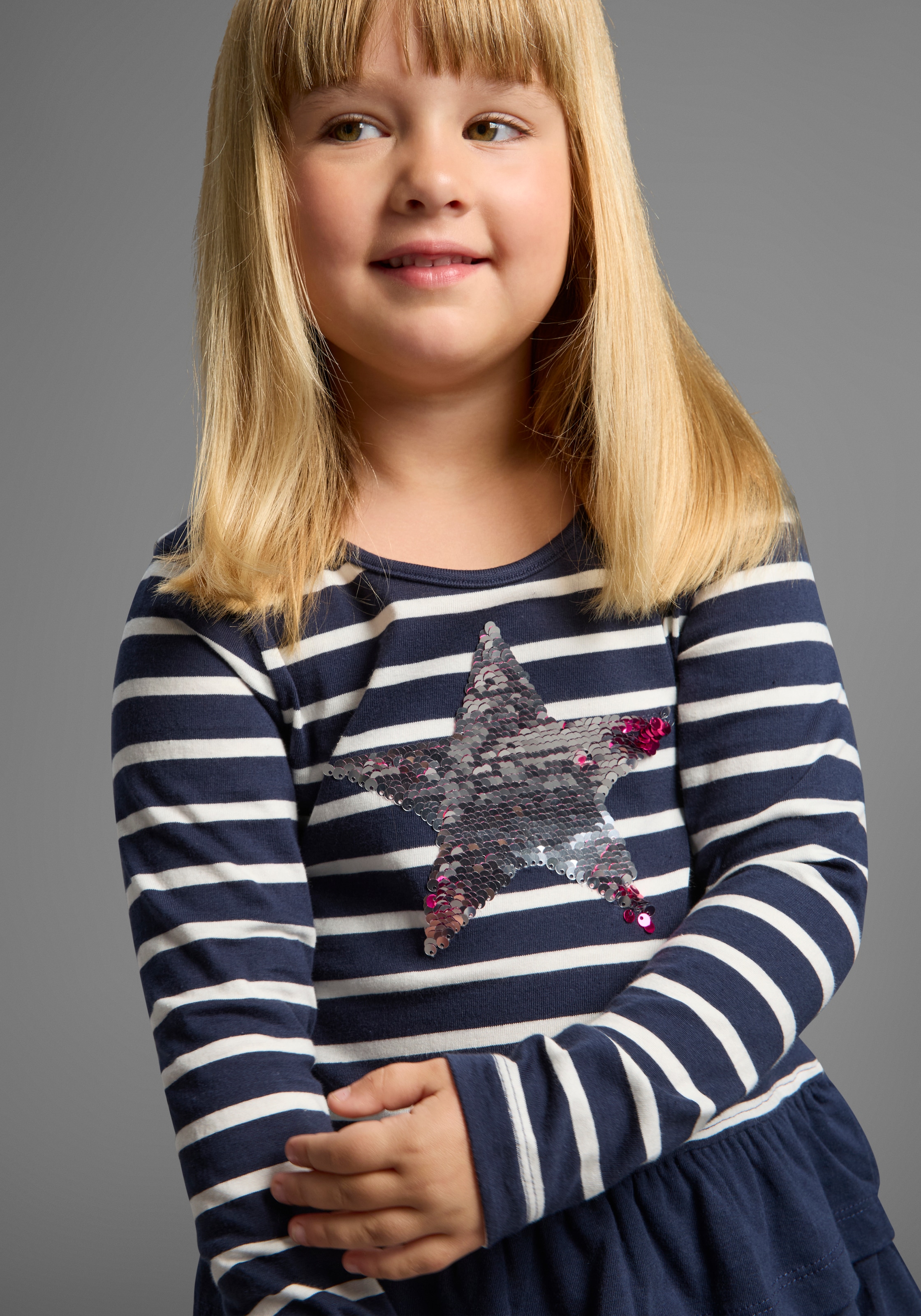 KIDSWORLD Jerseykleid »für kleine Mädchen« für Partys und besondere Anlässe,  kniefreie Länge,  modischer Stil