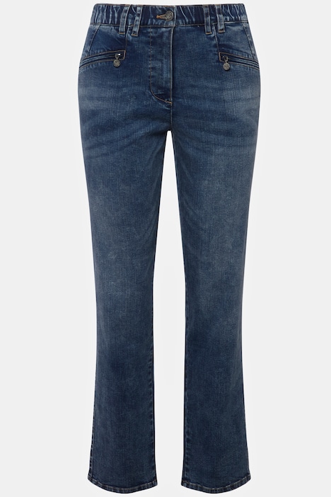 Jeans Mony, konisches Bein, Stretch, Zipptaschen