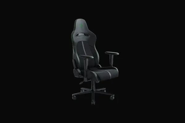 Razer Iskur X - Stol - armstøtter - T-formet - syntetisk læder, stål, elastomerisk polyuretan (EPU) - sort/grøn
