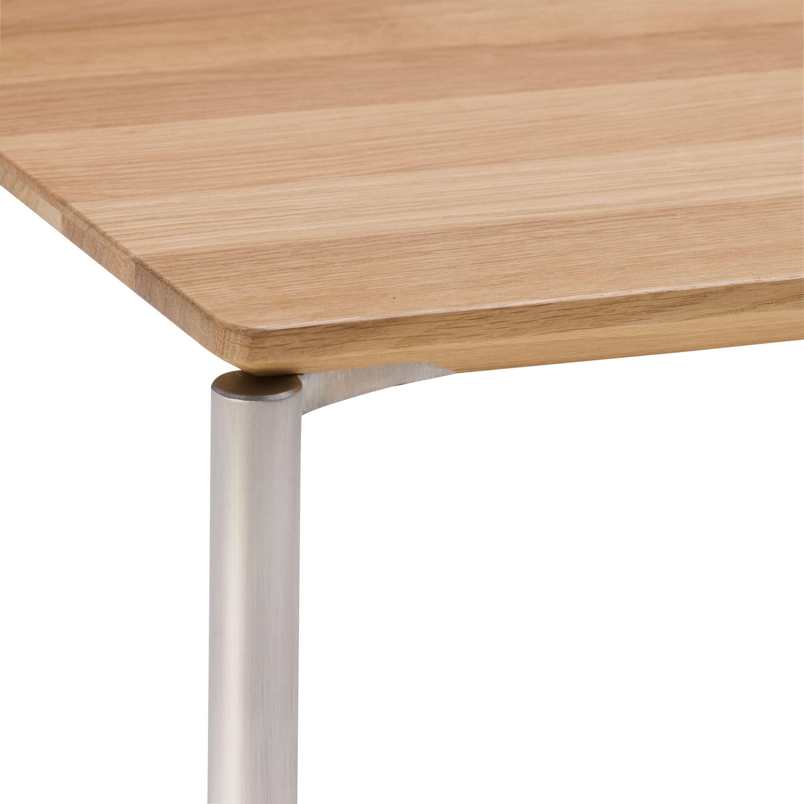 BAO Salontisch - Eiche massiv / Edelstahl / B: 65.0 cm x T: 65.0 cm x H: 40.0 cm