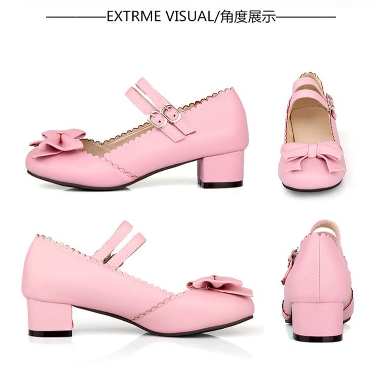 Freesia - Bow Mary Jane Pumps