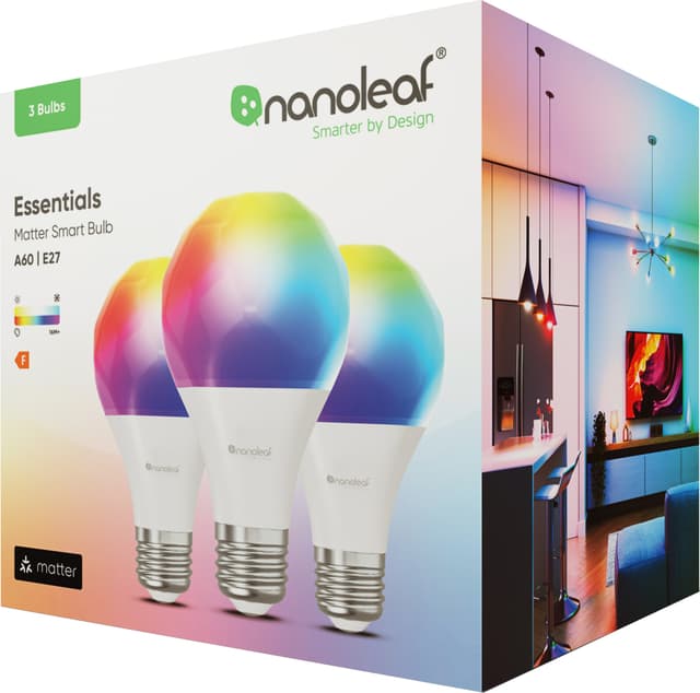 Nanoleaf Essentials Matter smart LED-pære 9W E27 (3-pak)