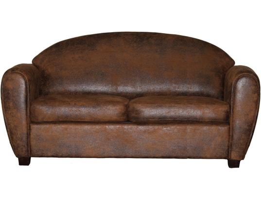 CONCEPT1 - Canapé lit Werner canapé 3 places convertible marron 140 cm