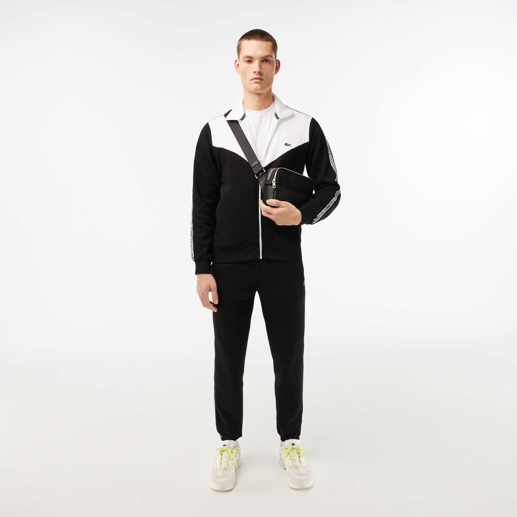 Herren LACOSTE Jogger-Sweatshirt mit Colorblock Sweatshirts - Schwarz - Lacoste - Herren