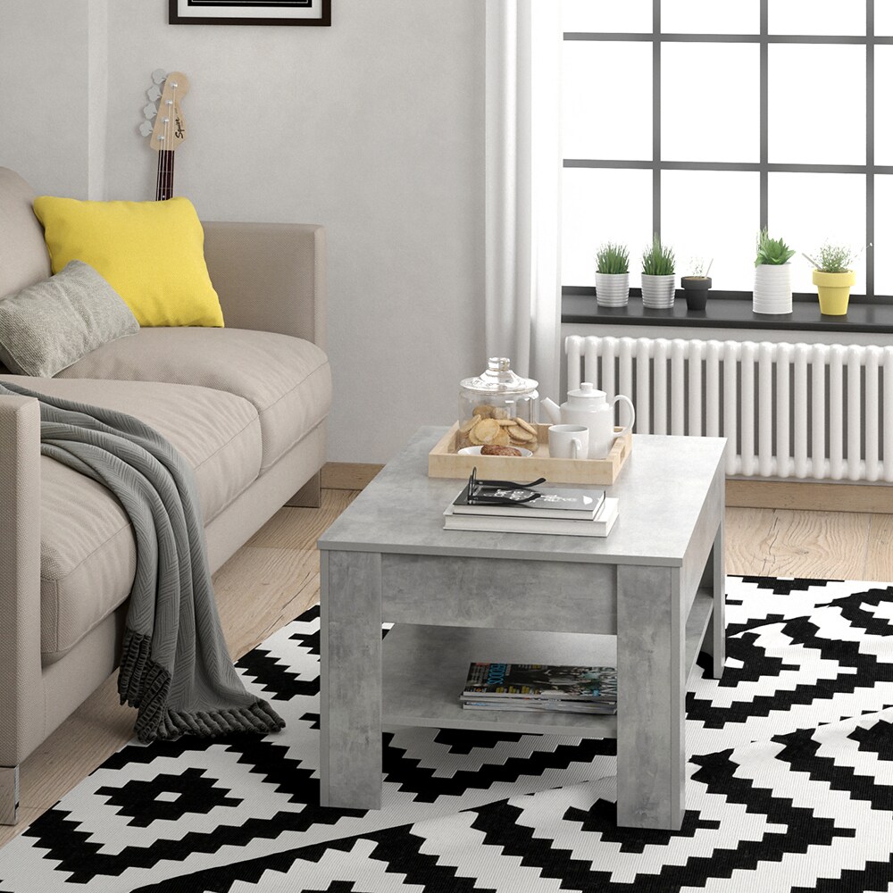 Vicco Couchtisch mit Schublade Beistelltisch Kaffeetisch 100 x 60 cmBeton