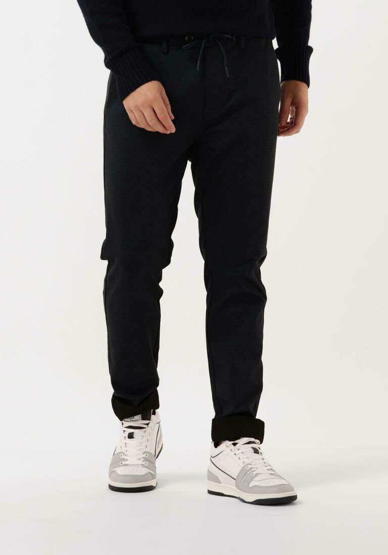 DSTREZZED donkerblauwe dstrezzed pantalon lancaster tapered jogger printed pattern