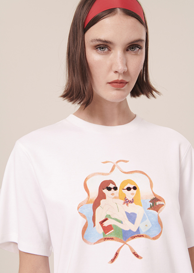 T-Shirt Taradollsblanc en jersey double