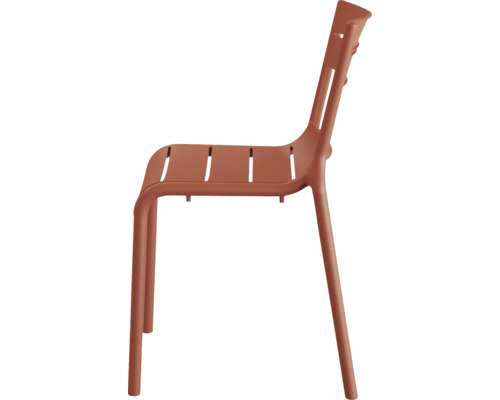 Calor terrasstoel, kunststof, 55 × 49 × 82 cm, stapelbaar, terracotta