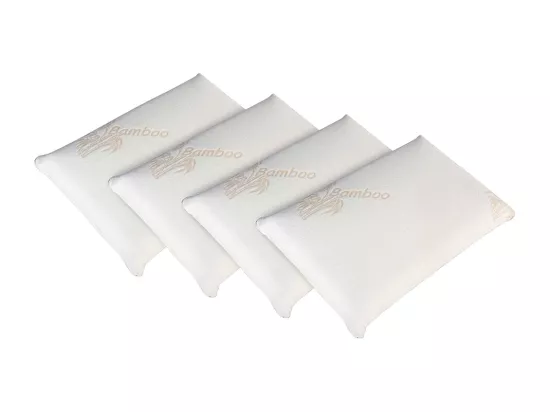 OLYMPE LITERIE | Lot de 4 oreillers 40x60 cm BAMBOO | Mousse avec mémoire de forme