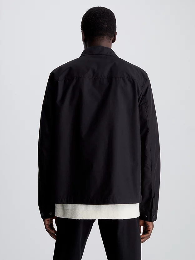 Jaqueta camisa com zíper frontal completo