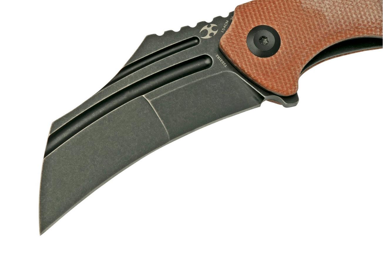 Kansept KTC3, T1031B2 Black, Brown Micarta zakmes, Justin Koch design