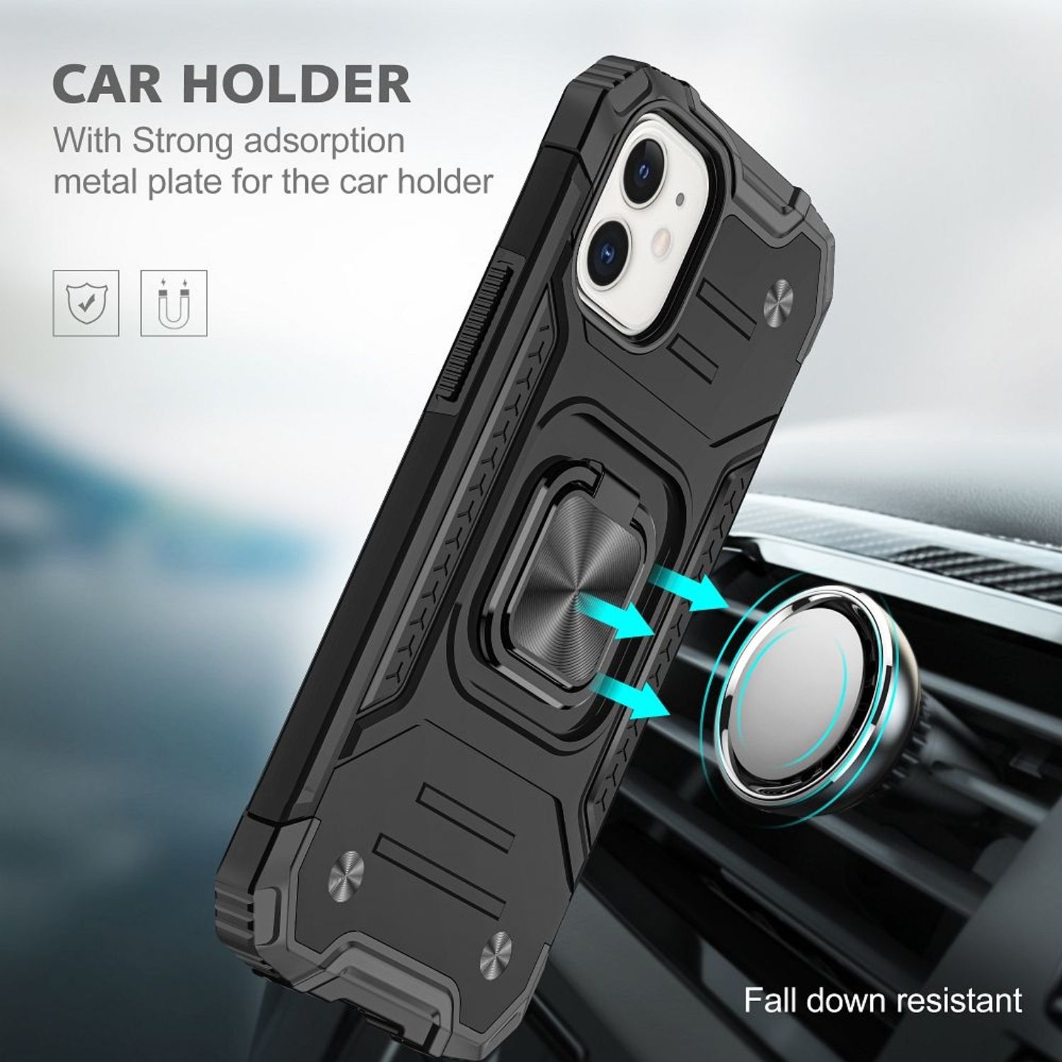 Hülle Handy Schutz für Apple iPhone 12 13 14 Pro Max Outdoor Case Cover Bumper