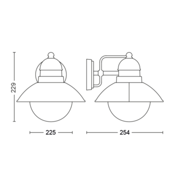 Philips buitenlamp Damascus bruin