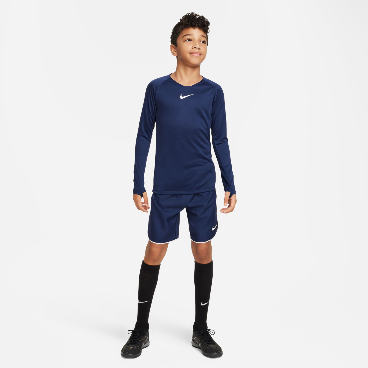 Nike Dri-FIT Park Ondershirt Lange Mouwen Kids Donkerblauw