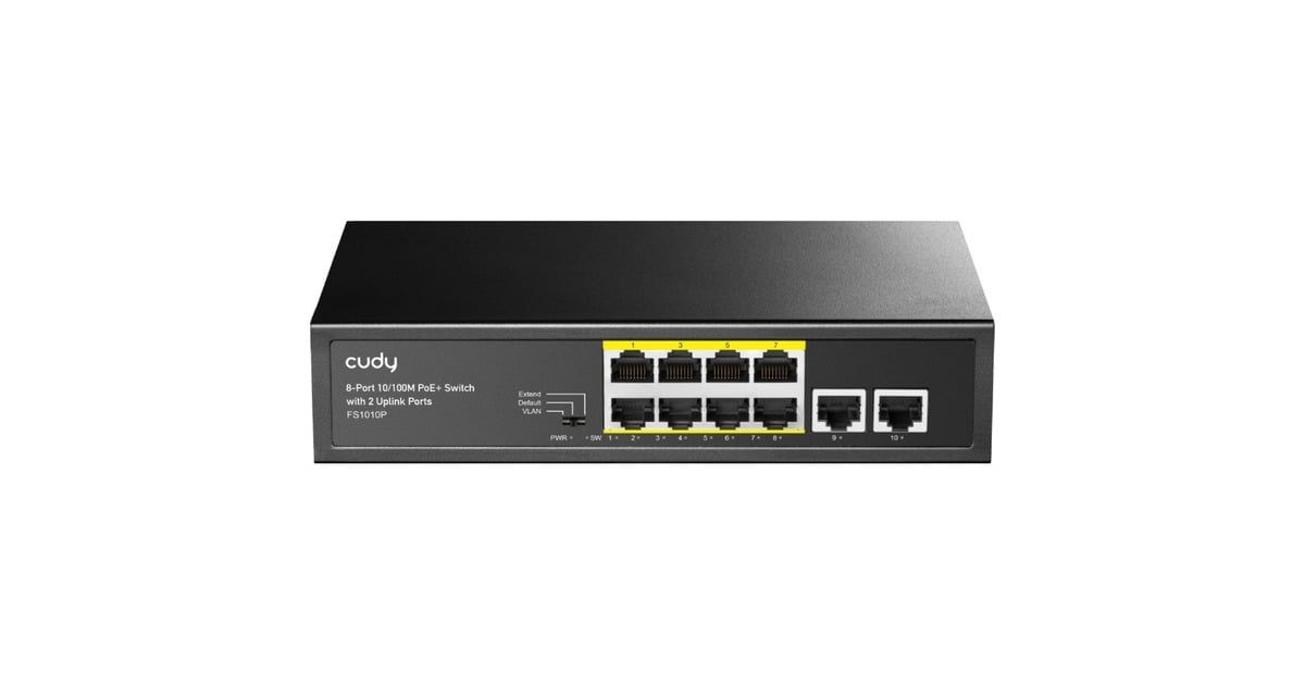 Cudy8-Port 10/100M PoE+ Switch  (Zwart)