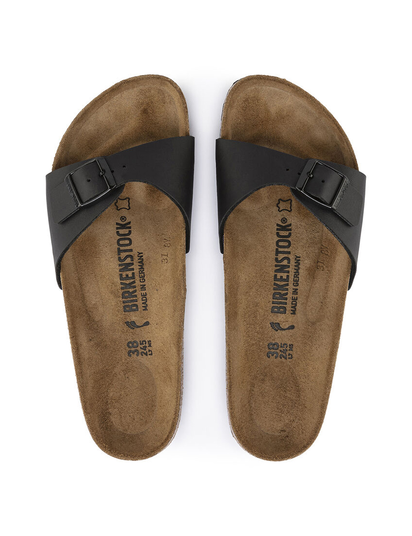 Madrid Birko-Flor Sandals Black Narrow