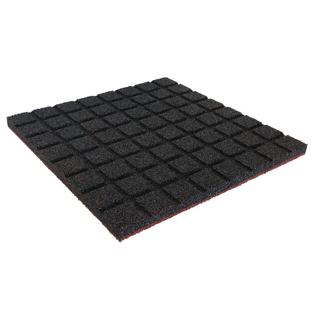 Rubbertegel 30 mm - 50 x 50 cm - Rood