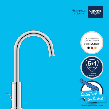 Grohe Wastafelmengkraan Start Loop L-size Push Open Chroom