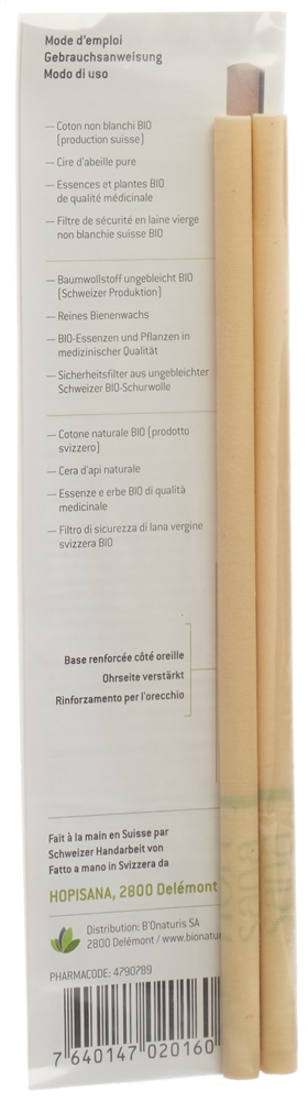 Hopisana Ohrenkerzen grün Harmonie 2 Stk