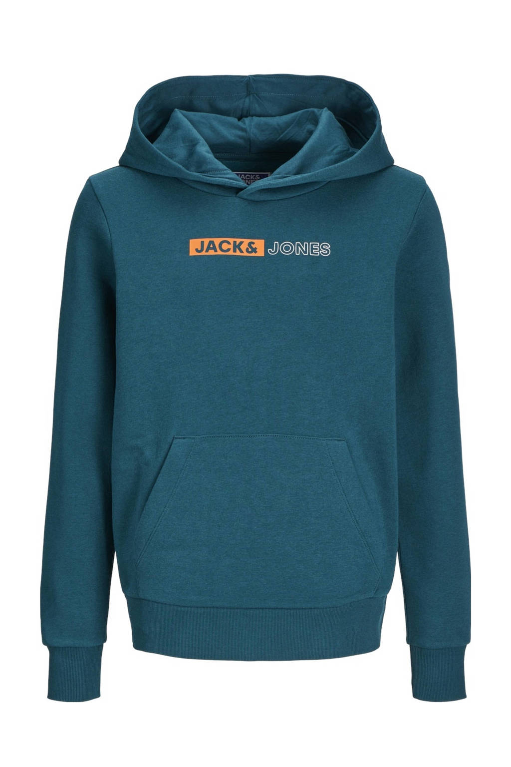 JACK & JONES hoodie JJEPLAYER met logo petrol