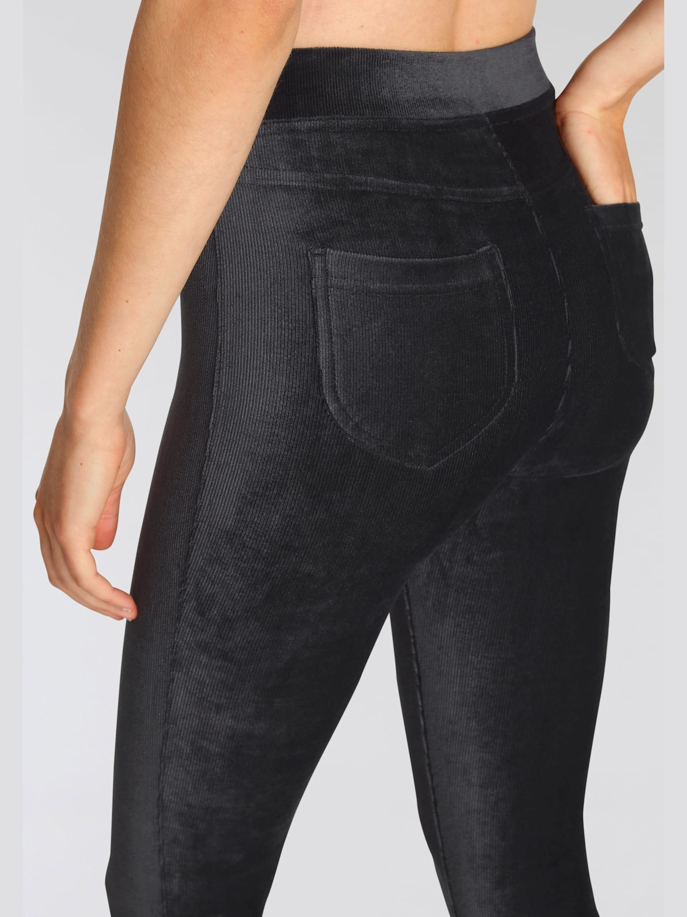Legging basique en velours côtelé
